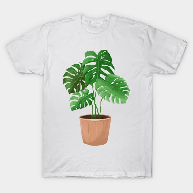 Monstera Plant T-Shirt by Vintage Dream